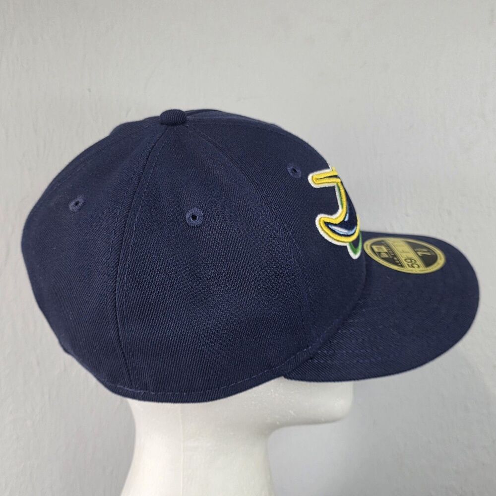 New Era 59FIFTY Tampa Bay Rays Navy Blue Fitted Hat Cap Size 7 3/8 MLB On-Field - Picture 4 of 12
